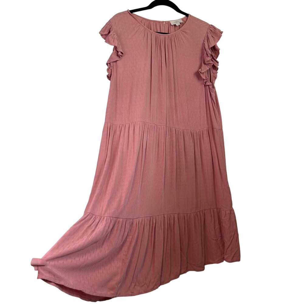 LOFT Pink Midi Dress